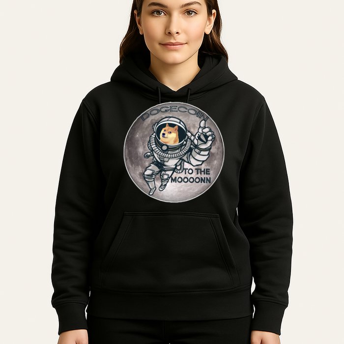 Dogecoin To the Moon Doge Hoodie