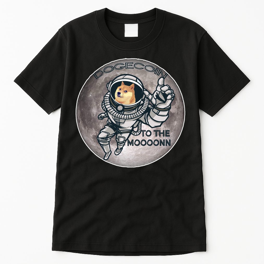 Dogecoin To the Moon Doge Tall T-Shirt