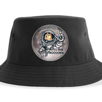 Dogecoin To the Moon Doge Sustainable Bucket Hat
