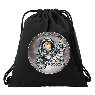 Dogecoin To the Moon Doge Drawstring Bag