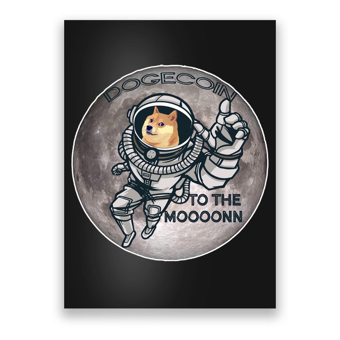 Dogecoin To the Moon Doge Poster