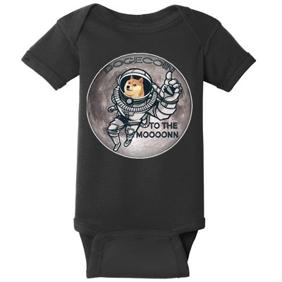Dogecoin To the Moon Doge Baby Bodysuit