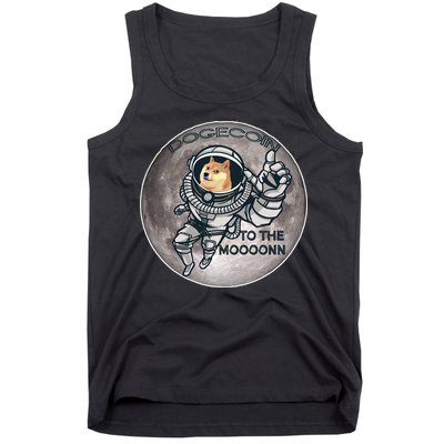 Dogecoin To the Moon Doge Tank Top