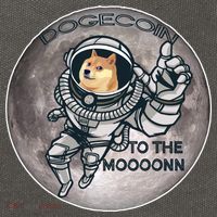 Dogecoin To the Moon Doge Cotton Canvas Backpack