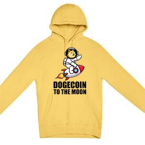 DogeCoin To The Moon Doge Crypto Premium Pullover Hoodie