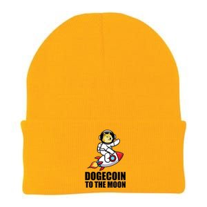 DogeCoin To The Moon Doge Crypto Knit Cap Winter Beanie