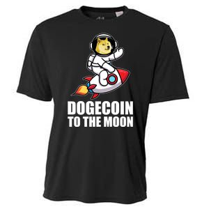 DogeCoin To The Moon Doge Crypto Cooling Performance Crew T-Shirt