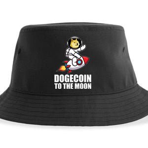 DogeCoin To The Moon Doge Crypto Sustainable Bucket Hat