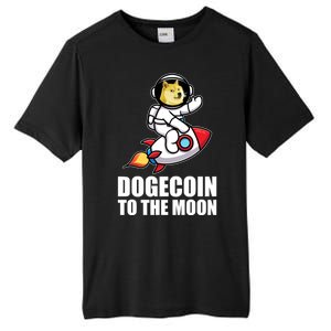 DogeCoin To The Moon Doge Crypto Tall Fusion ChromaSoft Performance T-Shirt