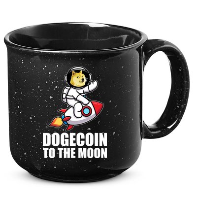 DogeCoin To The Moon Doge Crypto 15oz Campfire Ceramic Mug