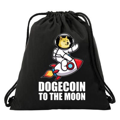 DogeCoin To The Moon Doge Crypto Drawstring Bag