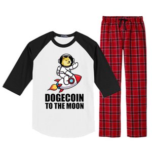 DogeCoin To The Moon Doge Crypto Raglan Sleeve Pajama Set