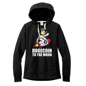 DogeCoin To The Moon Doge Crypto Women's Fleece Hoodie