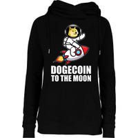 DogeCoin To The Moon Doge Crypto Womens Funnel Neck Pullover Hood