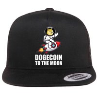 DogeCoin To The Moon Doge Crypto Flat Bill Trucker Hat