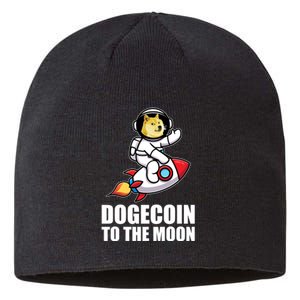 DogeCoin To The Moon Doge Crypto Sustainable Beanie