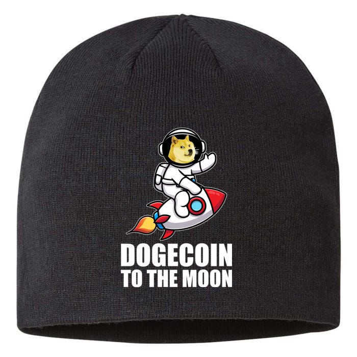 DogeCoin To The Moon Doge Crypto Sustainable Beanie