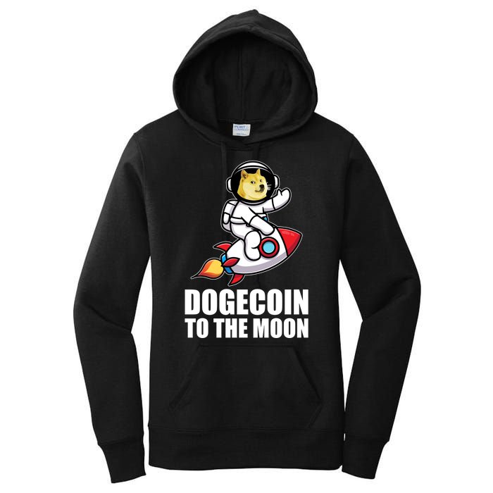 DogeCoin To The Moon Doge Crypto Women's Pullover Hoodie