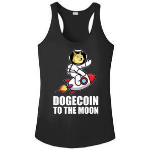 DogeCoin To The Moon Doge Crypto Ladies PosiCharge Competitor Racerback Tank