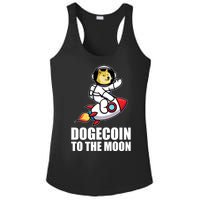 DogeCoin To The Moon Doge Crypto Ladies PosiCharge Competitor Racerback Tank