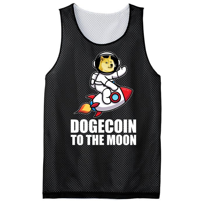 DogeCoin To The Moon Doge Crypto Mesh Reversible Basketball Jersey Tank