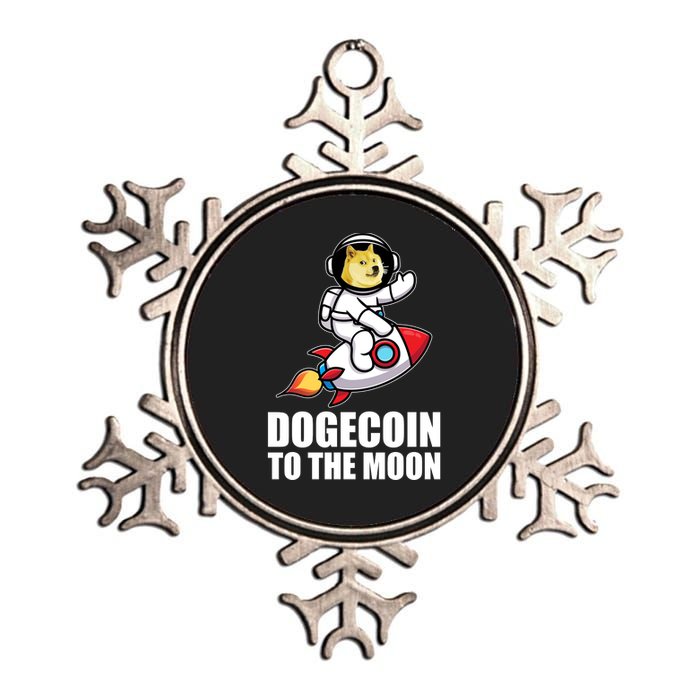 DogeCoin To The Moon Doge Crypto Metallic Star Ornament