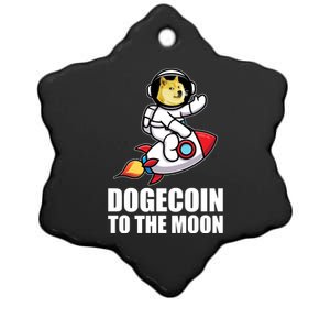 DogeCoin To The Moon Doge Crypto Ceramic Star Ornament