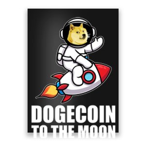 DogeCoin To The Moon Doge Crypto Poster