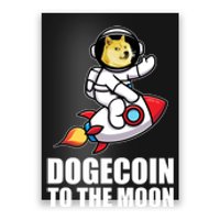 DogeCoin To The Moon Doge Crypto Poster