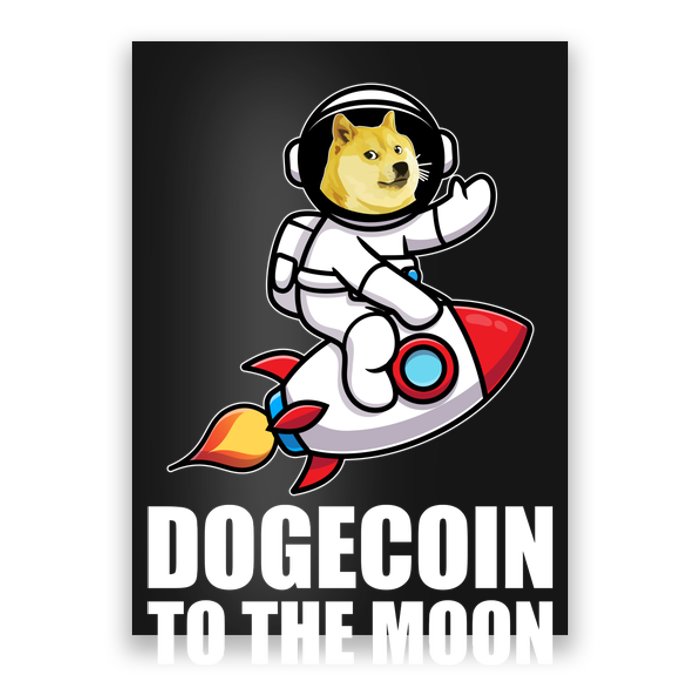 DogeCoin To The Moon Doge Crypto Poster