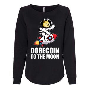 DogeCoin To The Moon Doge Crypto Womens California Wash Sweatshirt