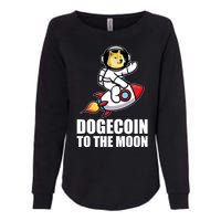 DogeCoin To The Moon Doge Crypto Womens California Wash Sweatshirt