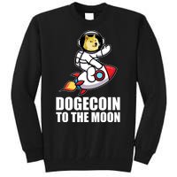 DogeCoin To The Moon Doge Crypto Tall Sweatshirt