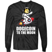 DogeCoin To The Moon Doge Crypto Tie-Dye Long Sleeve Shirt