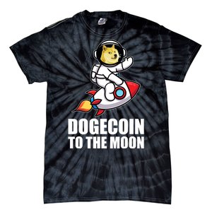 DogeCoin To The Moon Doge Crypto Tie-Dye T-Shirt