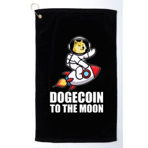 DogeCoin To The Moon Doge Crypto Platinum Collection Golf Towel