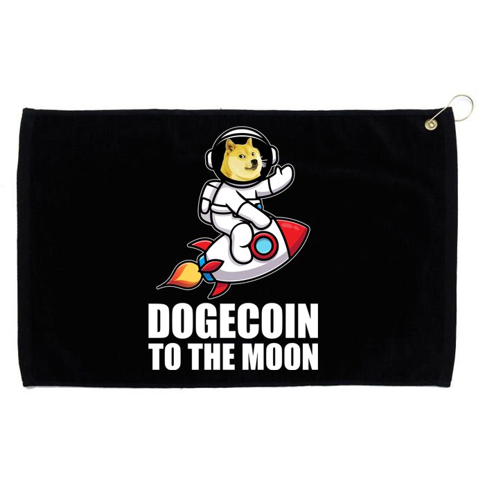 DogeCoin To The Moon Doge Crypto Grommeted Golf Towel