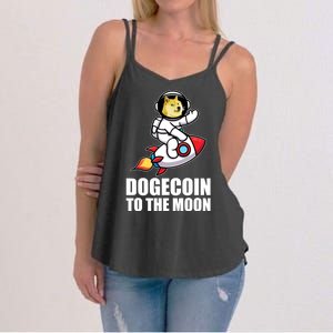 DogeCoin To The Moon Doge Crypto Women's Strappy Tank