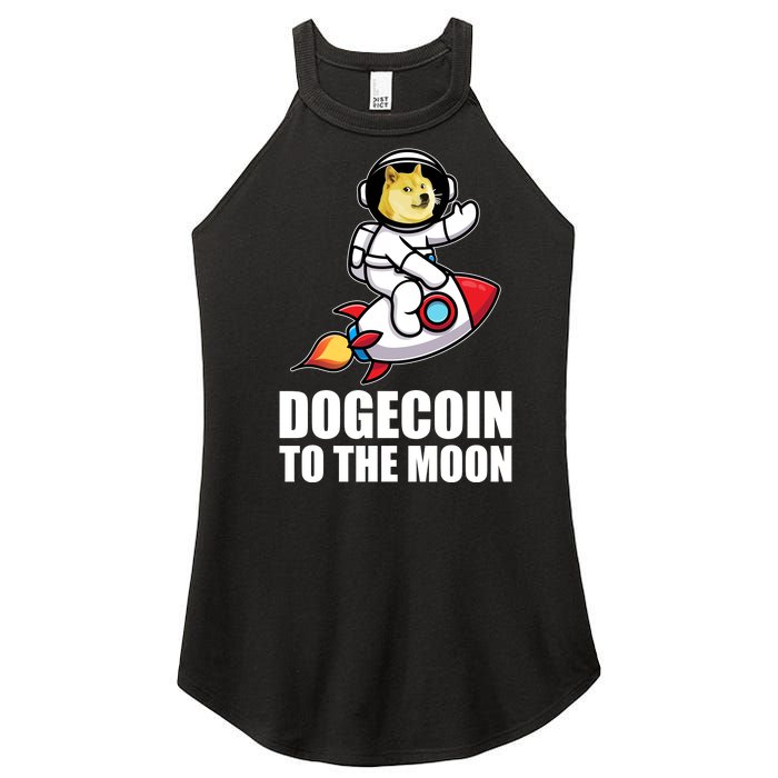 DogeCoin To The Moon Doge Crypto Women's Perfect Tri Rocker Tank