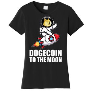 DogeCoin To The Moon Doge Crypto Women's T-Shirt