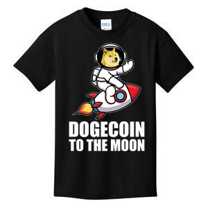 DogeCoin To The Moon Doge Crypto Kids T-Shirt