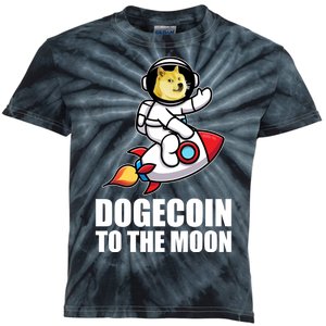 DogeCoin To The Moon Doge Crypto Kids Tie-Dye T-Shirt