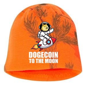 DogeCoin To The Moon Doge Crypto Kati - Camo Knit Beanie