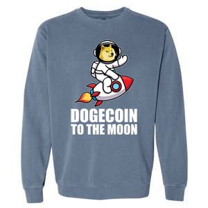 DogeCoin To The Moon Doge Crypto Garment-Dyed Sweatshirt