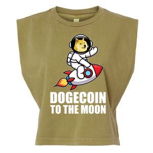 DogeCoin To The Moon Doge Crypto Garment-Dyed Women's Muscle Tee