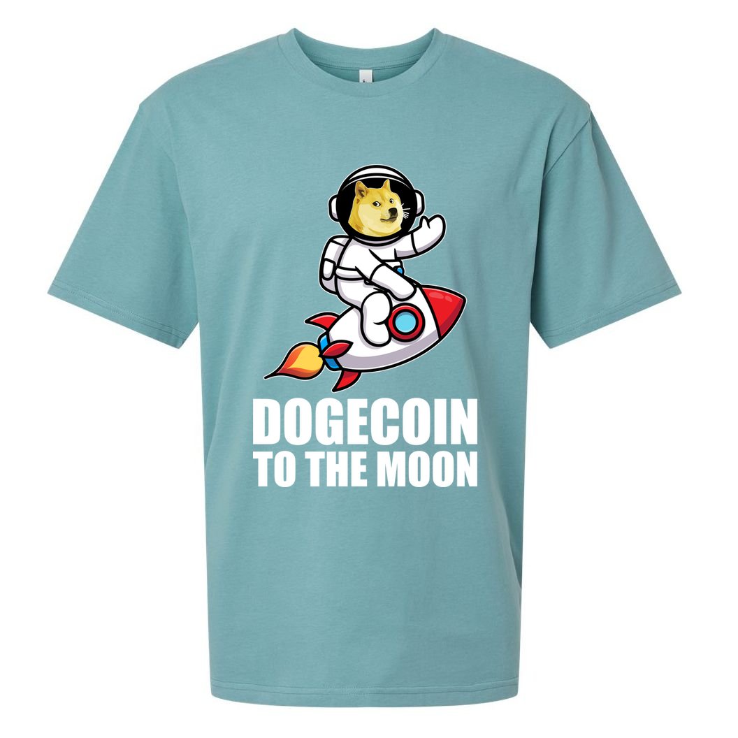 DogeCoin To The Moon Doge Crypto Sueded Cloud Jersey T-Shirt