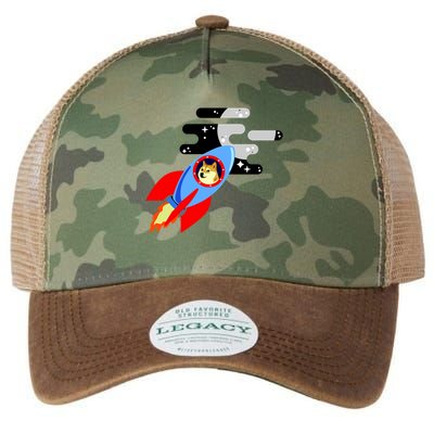 Dogecoin To the Moon Hodl Crypto Currency Legacy Tie Dye Trucker Hat