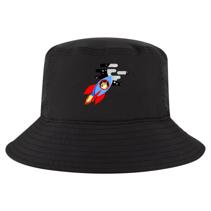 Dogecoin To the Moon Hodl Crypto Currency Cool Comfort Performance Bucket Hat