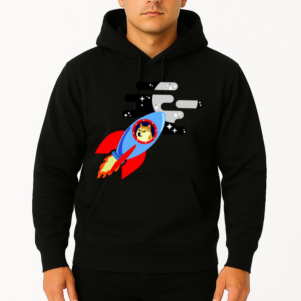 Dogecoin To the Moon Hodl Crypto Currency Hoodie