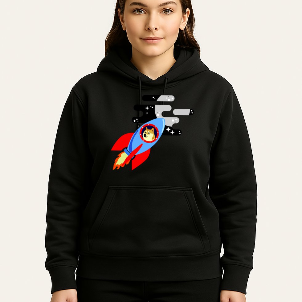 Dogecoin To the Moon Hodl Crypto Currency Hoodie